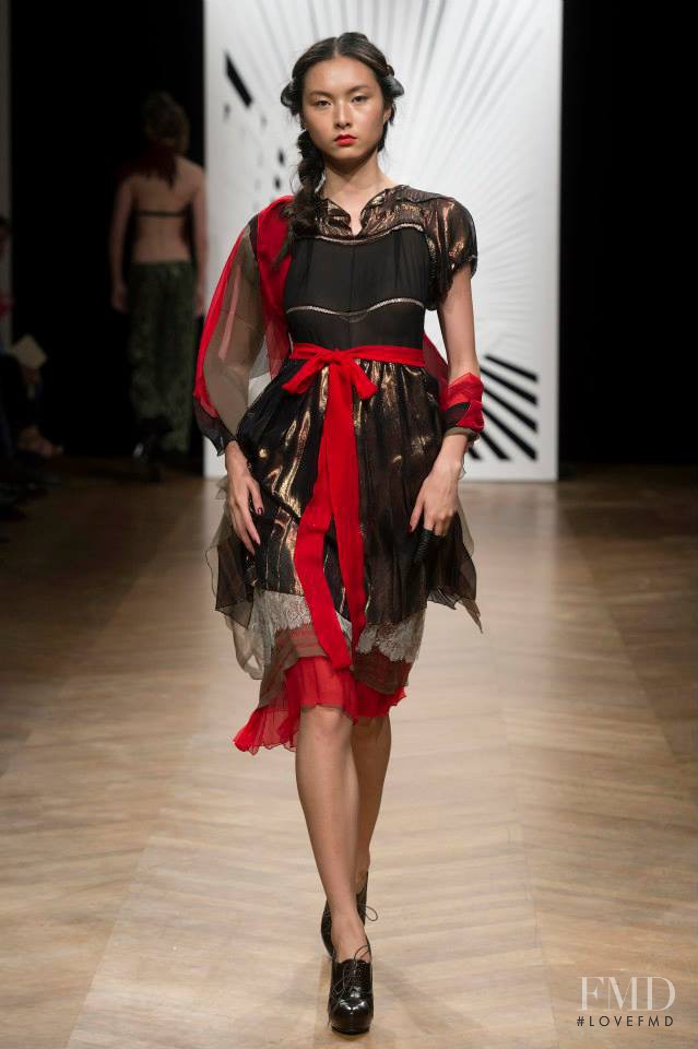 Ling Yue Zhang featured in  the Antonio Ortega fashion show for Autumn/Winter 2014