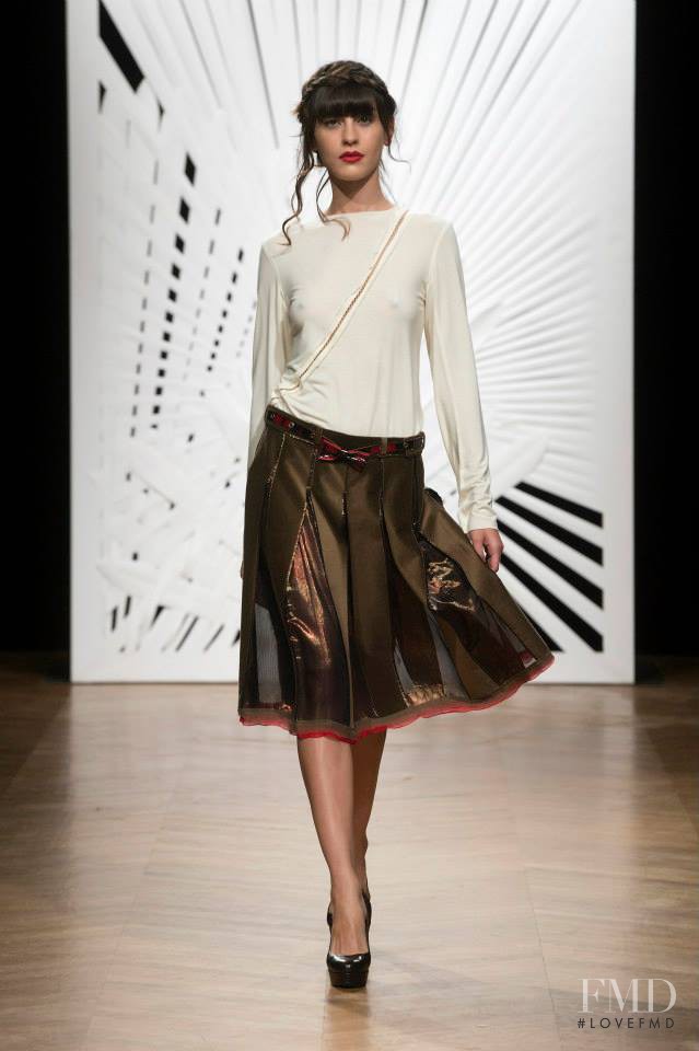 Bruna del Bortoli featured in  the Antonio Ortega fashion show for Autumn/Winter 2014