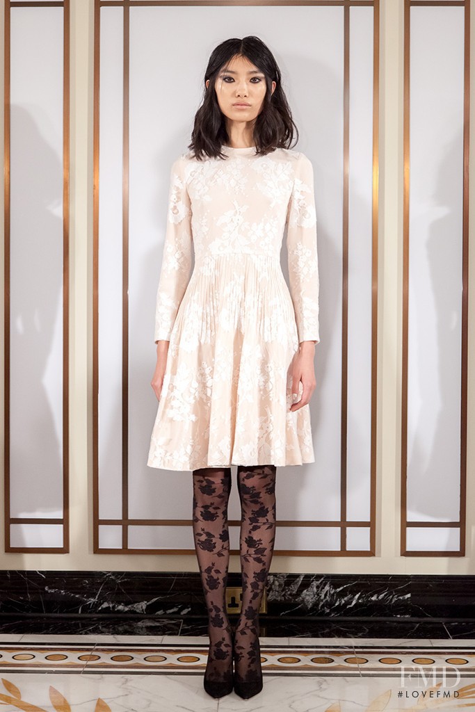 Meng Die Hou featured in  the Huishan Zhang fashion show for Autumn/Winter 2014