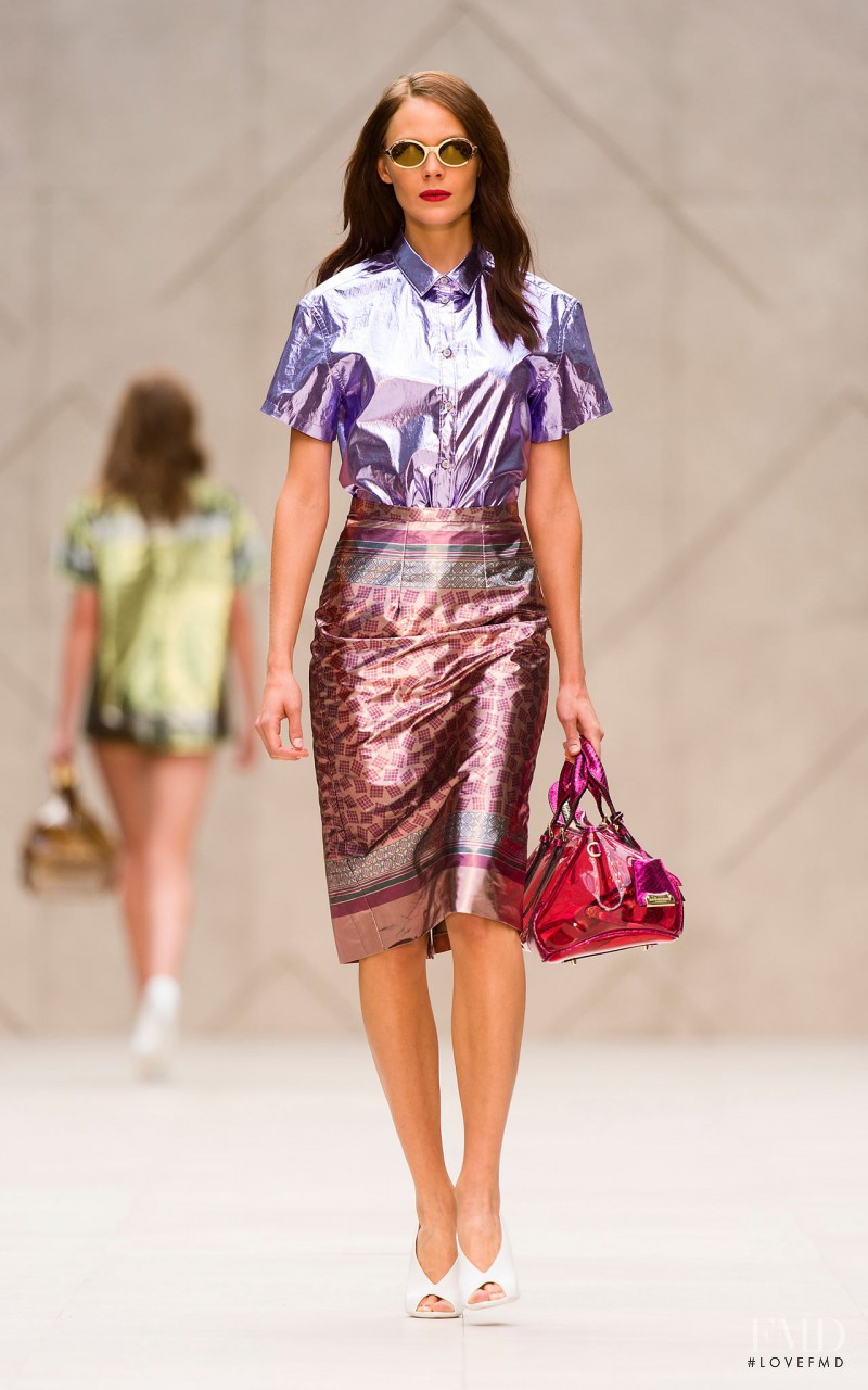 Kinga Rajzak featured in  the Burberry Prorsum fashion show for Spring/Summer 2013
