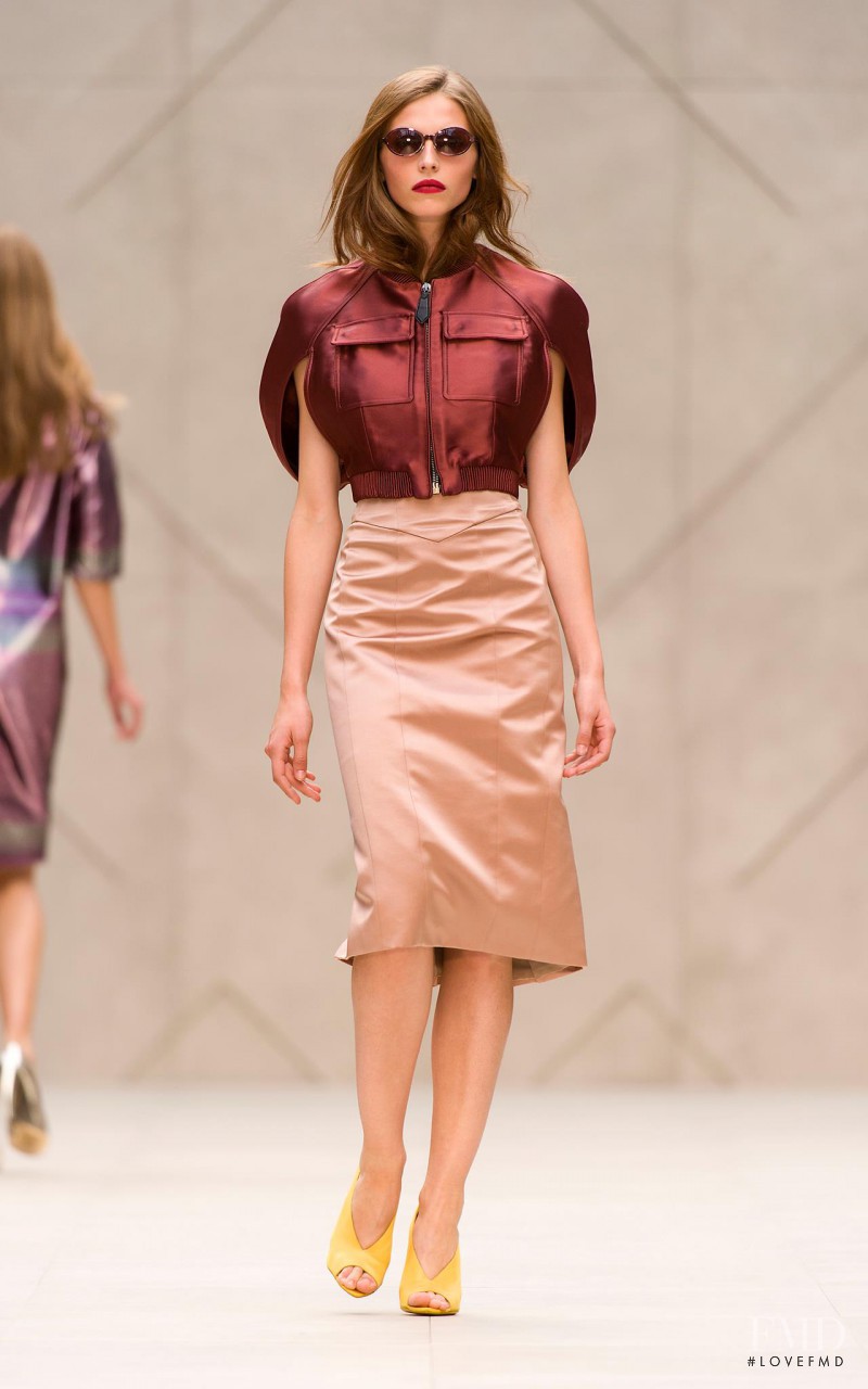 Karlina Caune featured in  the Burberry Prorsum fashion show for Spring/Summer 2013