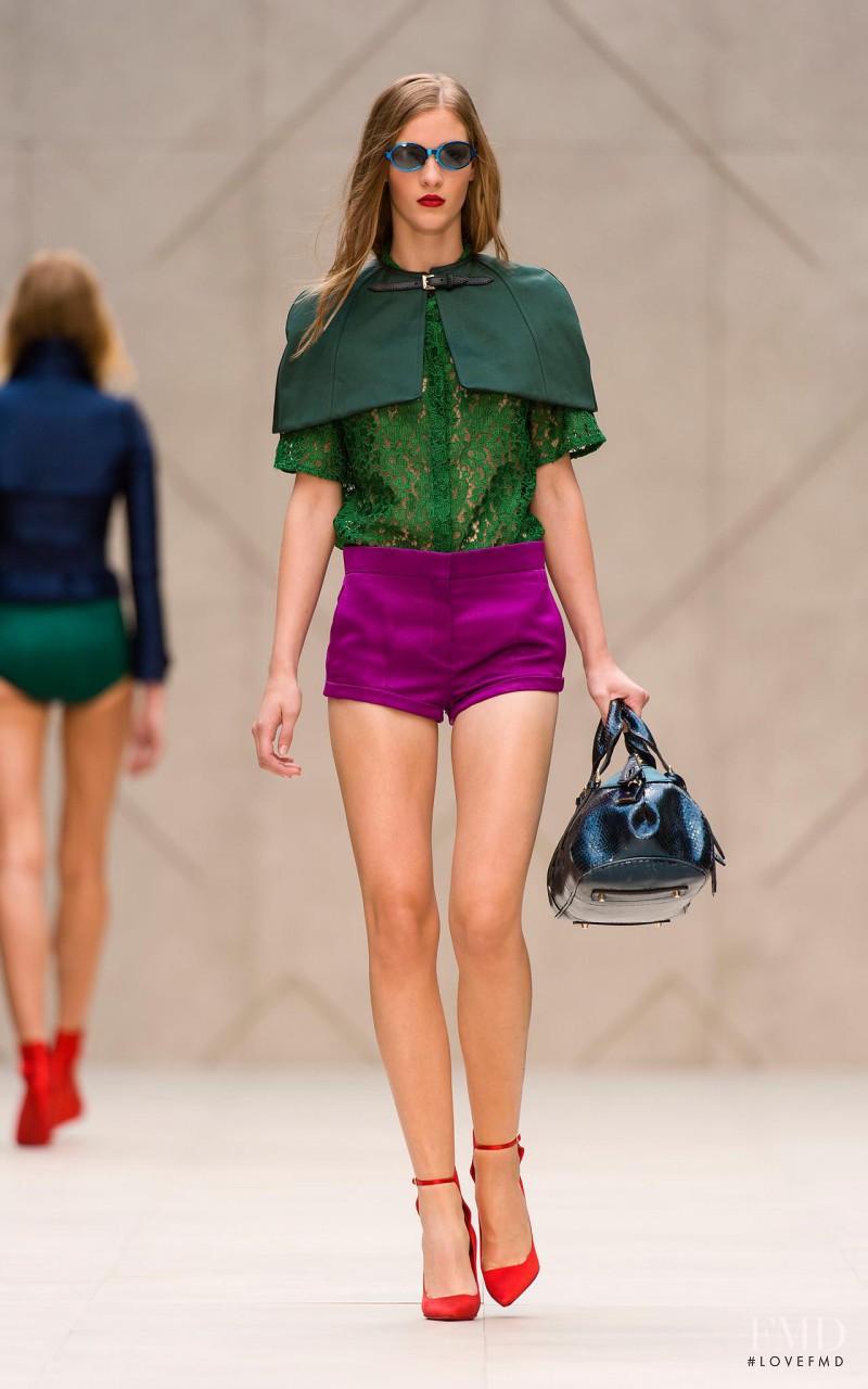 Elena Bartels featured in  the Burberry Prorsum fashion show for Spring/Summer 2013