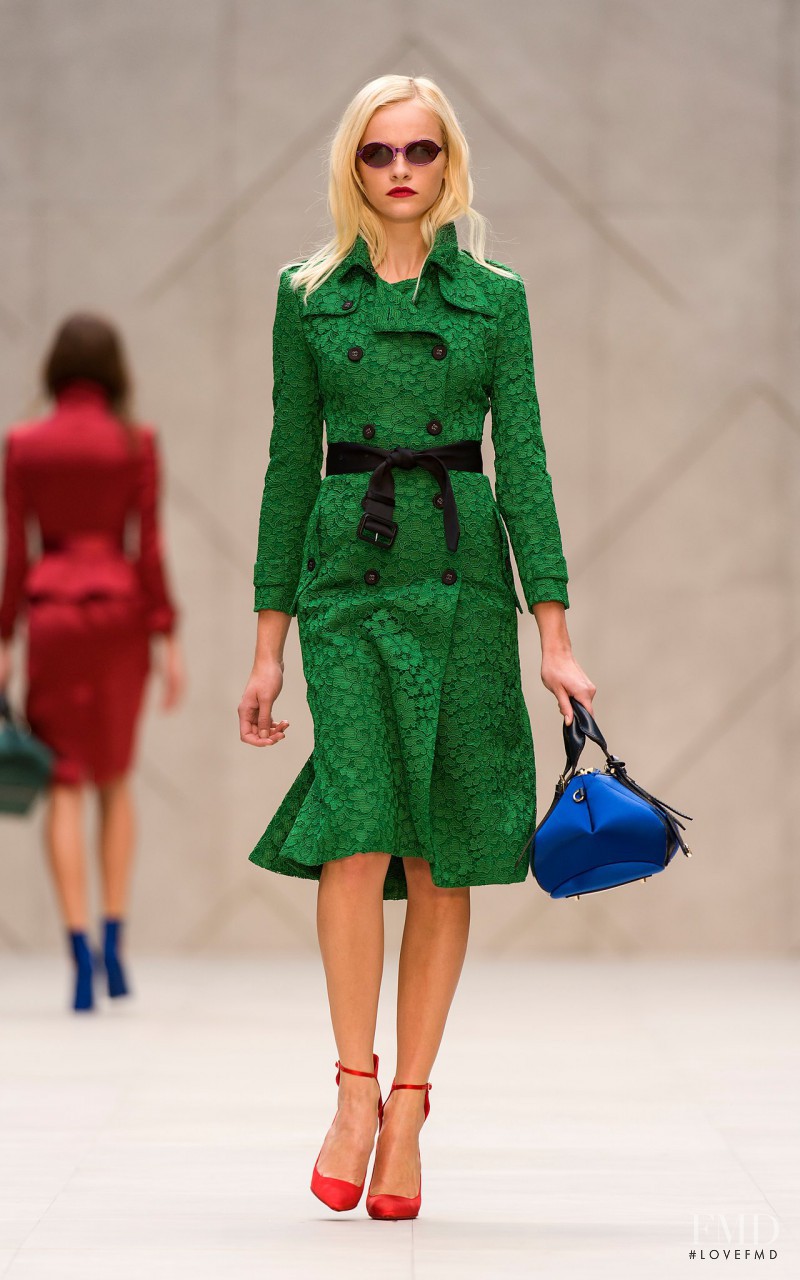 Ginta Lapina featured in  the Burberry Prorsum fashion show for Spring/Summer 2013