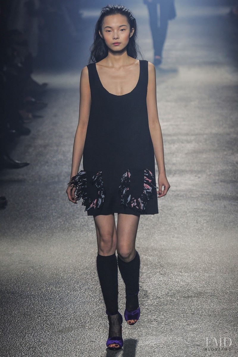 Xiao Wen Ju featured in  the Sonia Rykiel fashion show for Autumn/Winter 2013