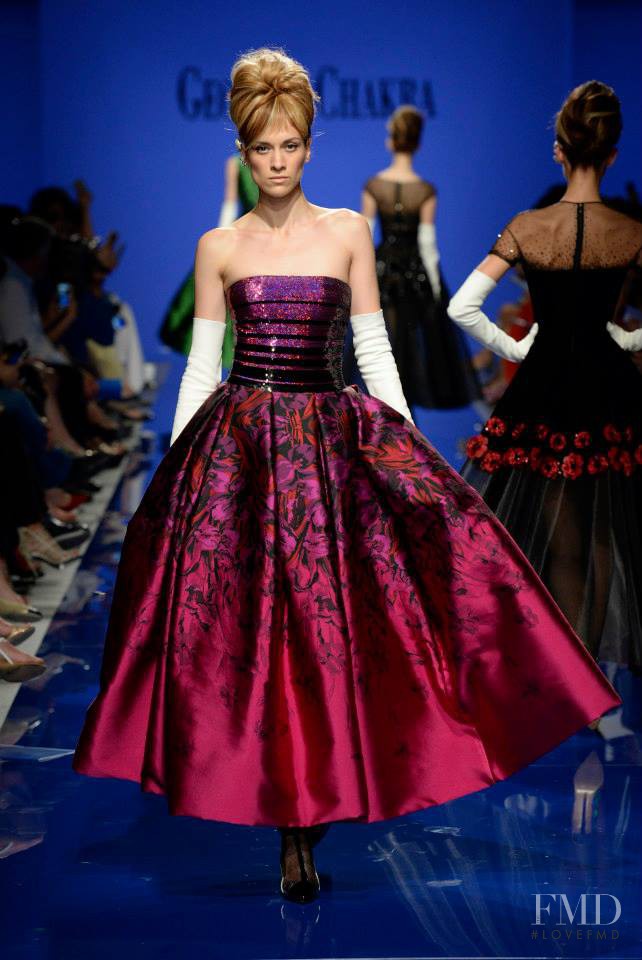 Vaiora Cob Strogonova featured in  the Georges Chakra fashion show for Autumn/Winter 2015