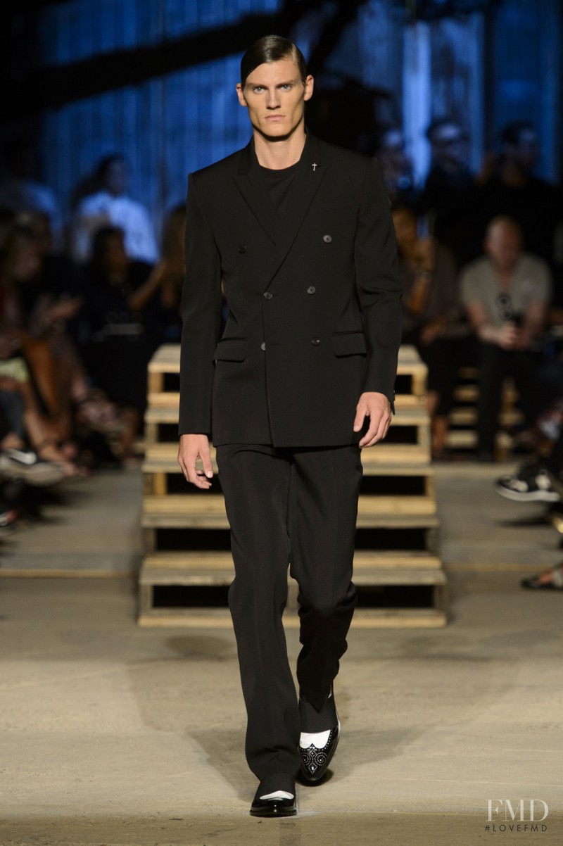 Mikkel Jensen featured in  the Givenchy fashion show for Spring/Summer 2016