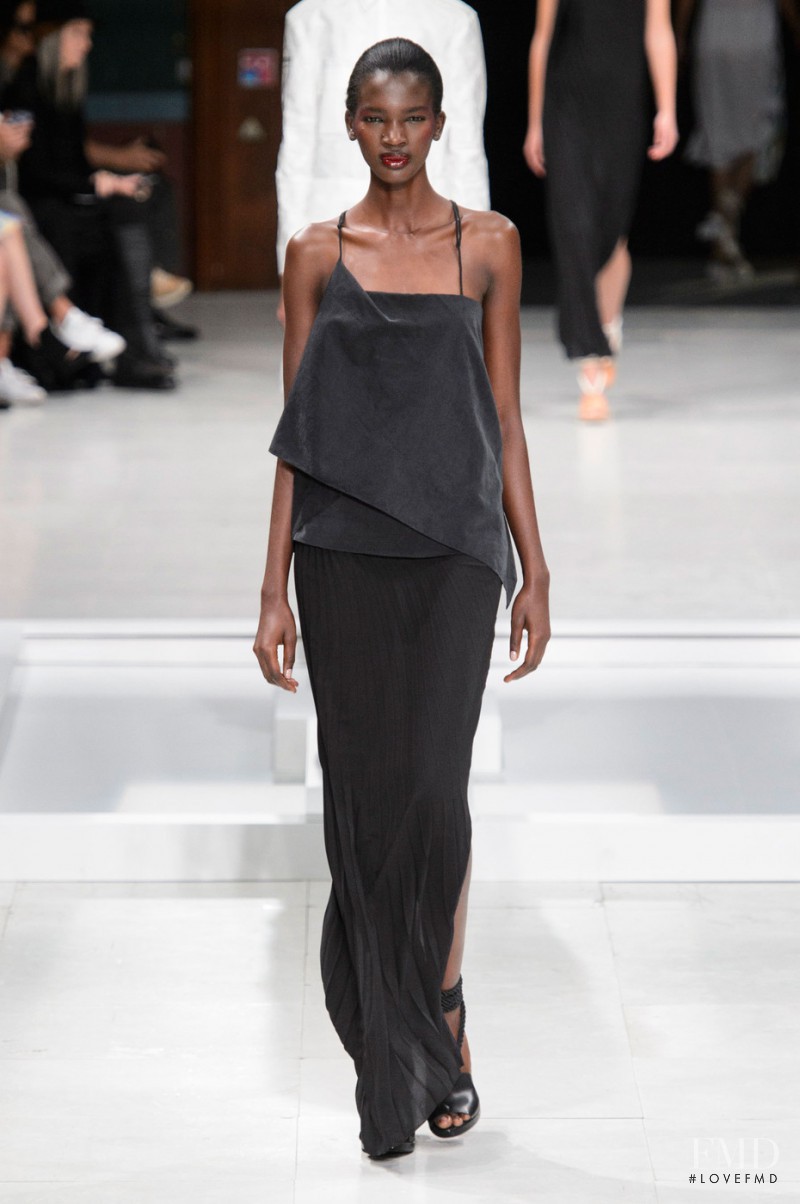 Aamito Stacie Lagum featured in  the Hussein Chalayan fashion show for Spring/Summer 2016
