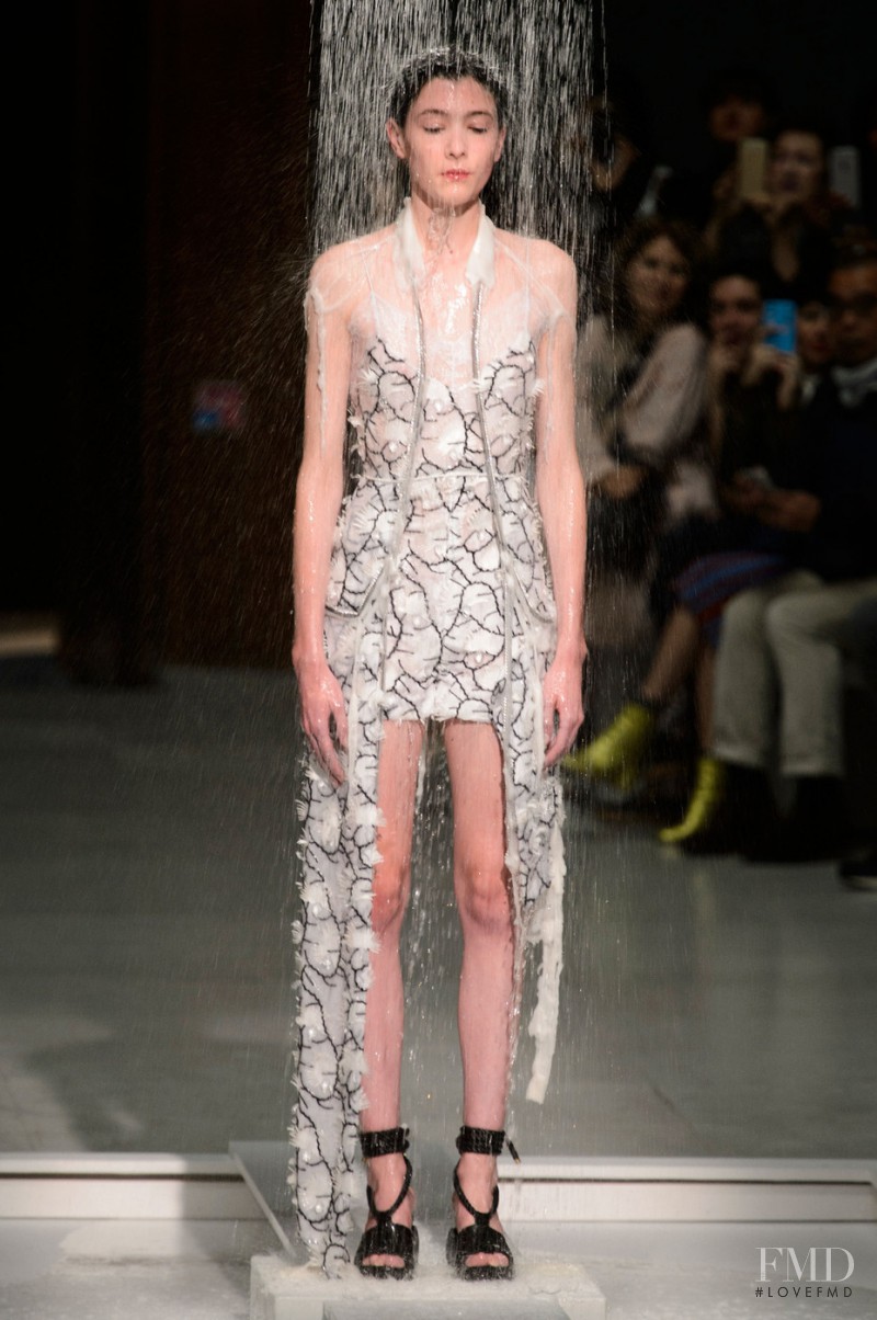 Mar Gonzalez featured in  the Hussein Chalayan fashion show for Spring/Summer 2016