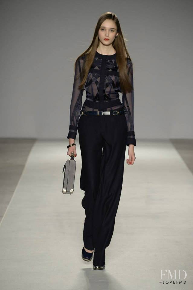 Pavlina Drozd featured in  the Aigner fashion show for Autumn/Winter 2014