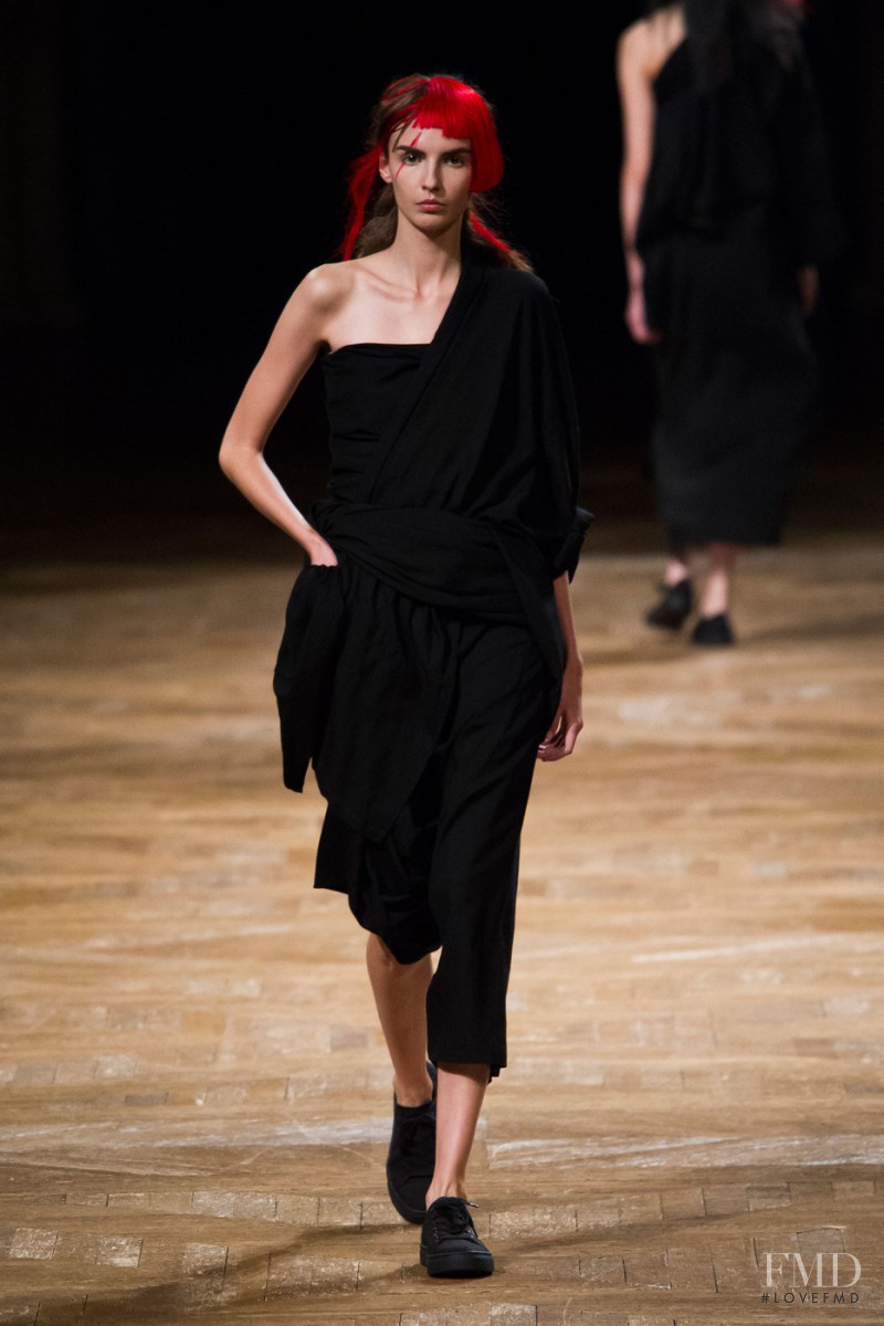 Yulia Ermakova featured in  the Yohji Yamamoto fashion show for Spring/Summer 2016