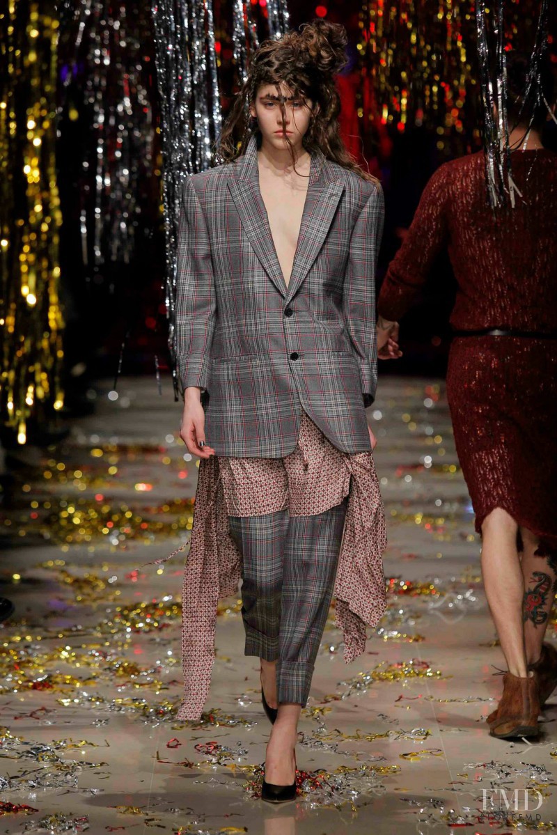 Vivienne Rohner featured in  the Vivienne Westwood Gold Label fashion show for Autumn/Winter 2015