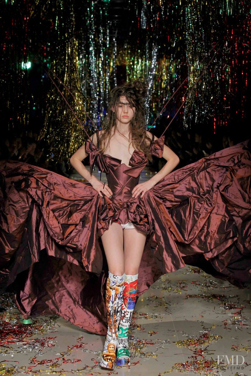 Vivienne Rohner featured in  the Vivienne Westwood Gold Label fashion show for Autumn/Winter 2015