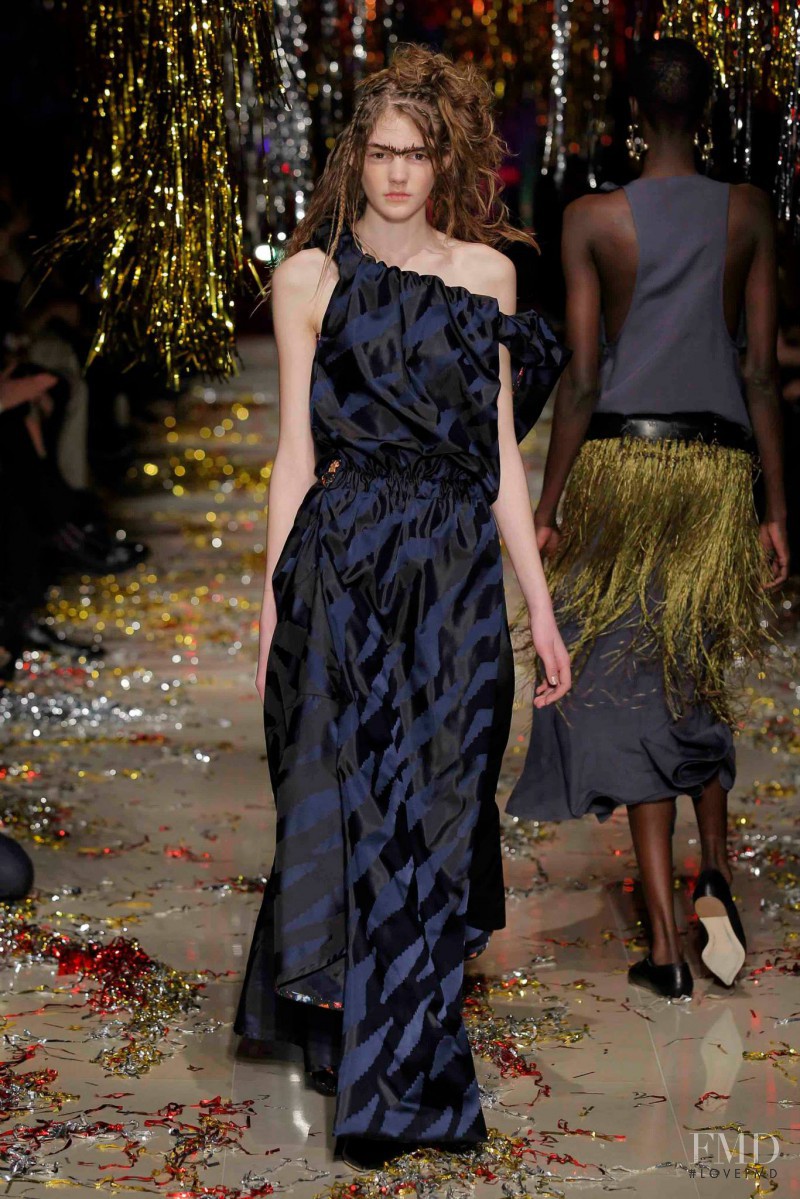 Madison Whittaker featured in  the Vivienne Westwood Gold Label fashion show for Autumn/Winter 2015