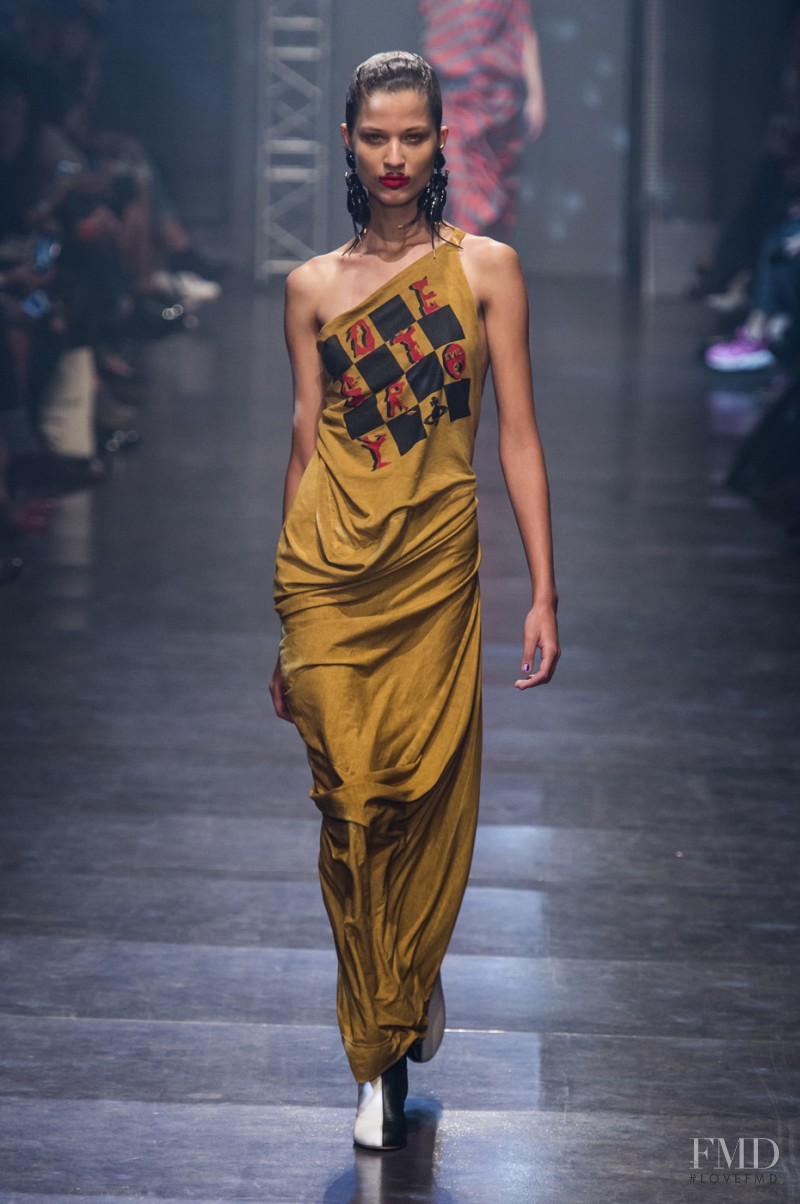 Ari Westphal featured in  the Vivienne Westwood Gold Label fashion show for Spring/Summer 2016