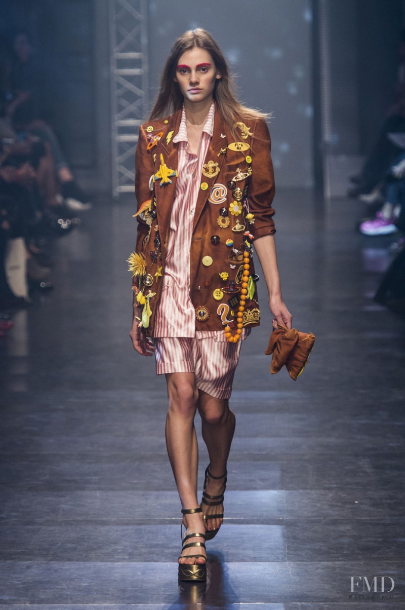 Eva Saadi Schimmel featured in  the Vivienne Westwood Gold Label fashion show for Spring/Summer 2016