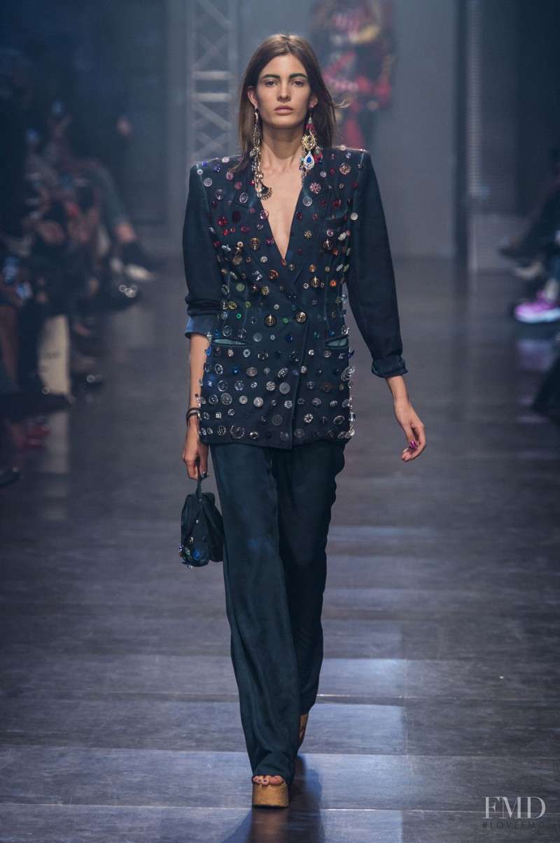 Louise Lefebure featured in  the Vivienne Westwood Gold Label fashion show for Spring/Summer 2016
