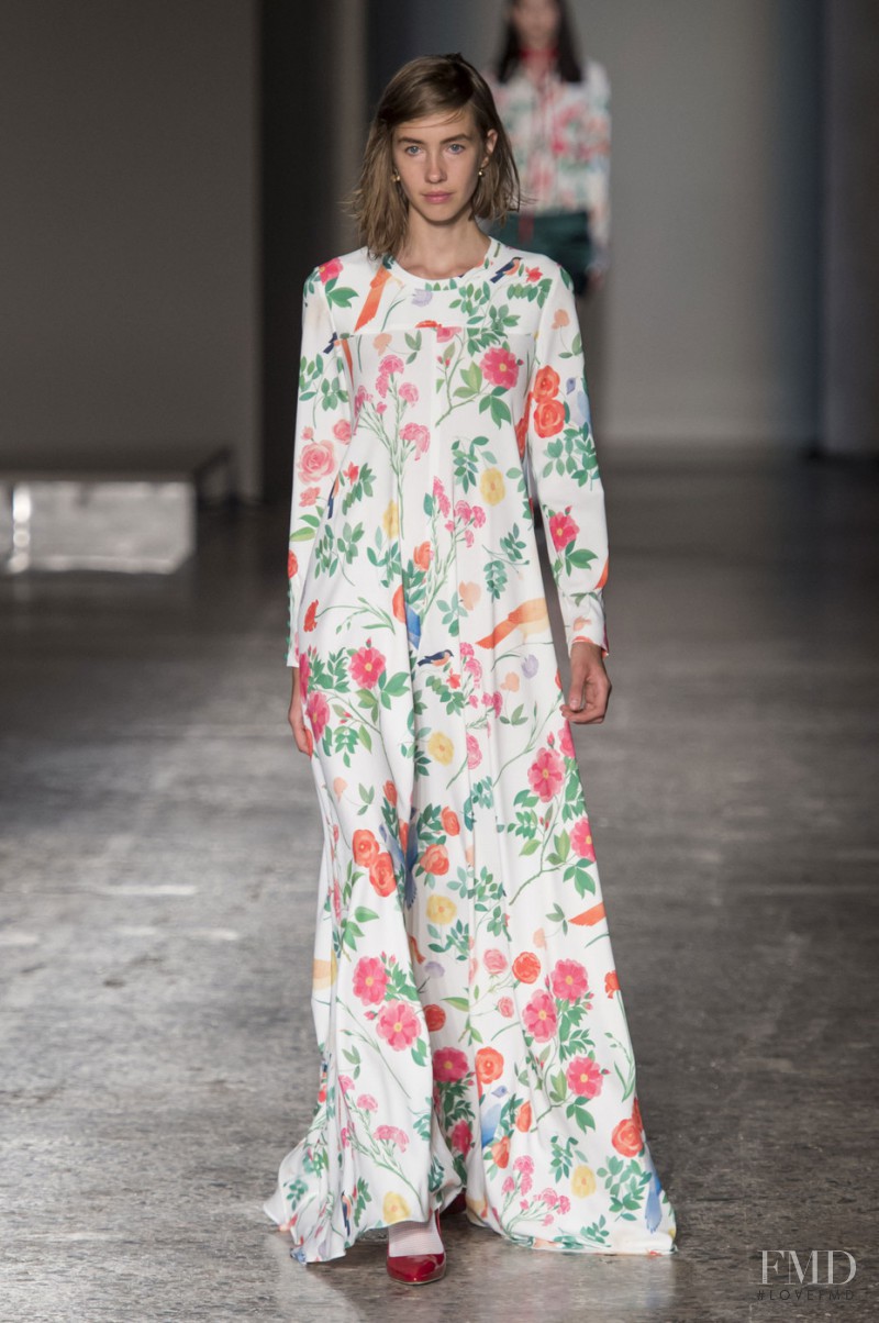 Ria Serebryakova featured in  the Arthur Arbesser fashion show for Spring/Summer 2016