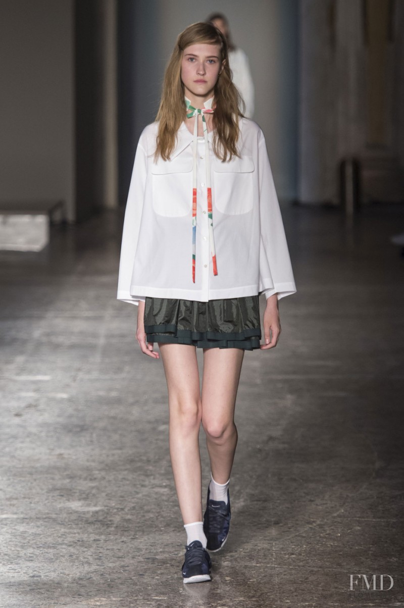 Lana Forneck featured in  the Arthur Arbesser fashion show for Spring/Summer 2016