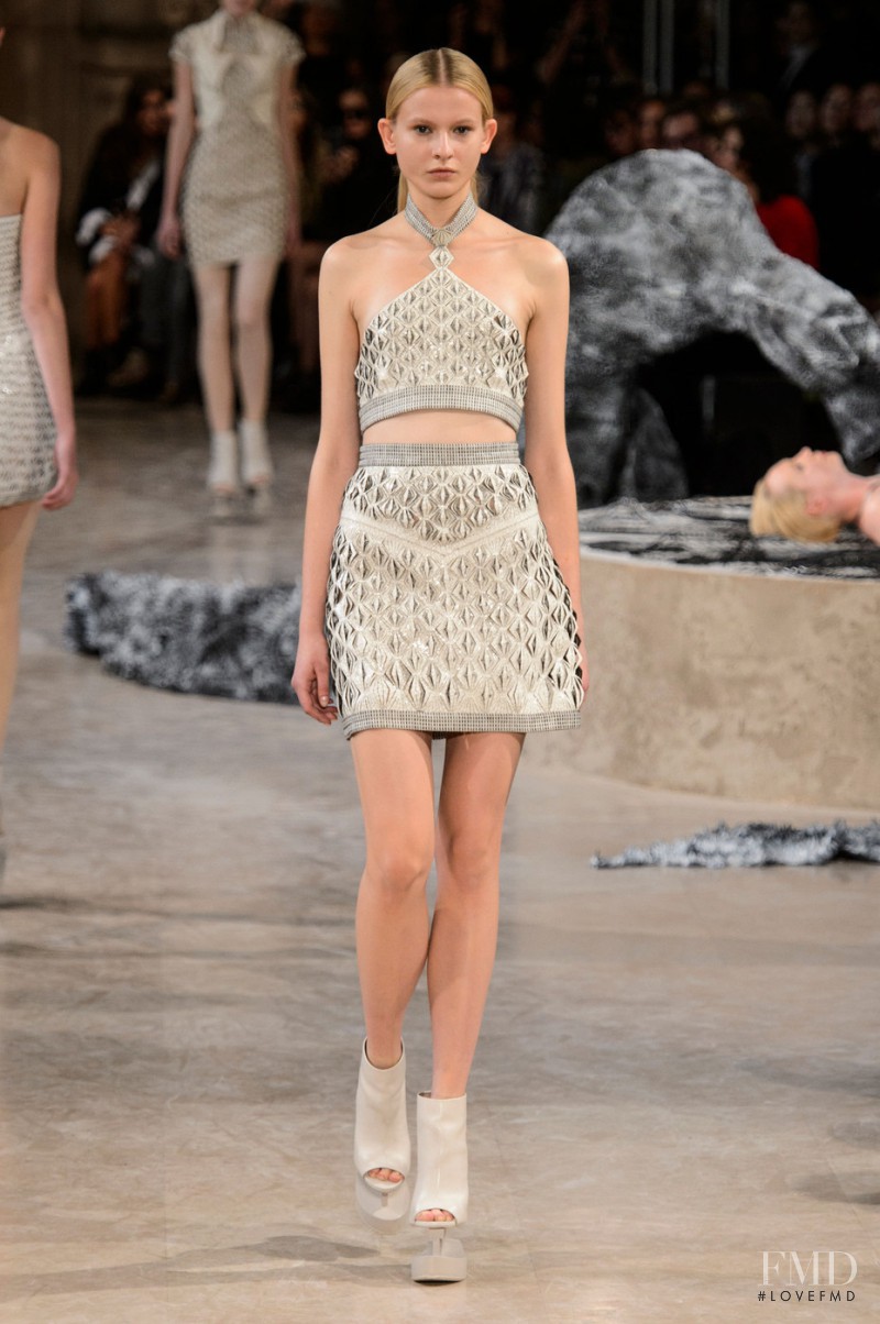 Ola Munik featured in  the Iris Van Herpen fashion show for Spring/Summer 2016