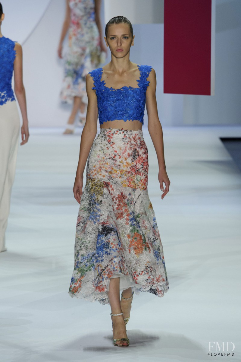 Sasha Antonowskaia featured in  the Monique Lhuillier fashion show for Spring/Summer 2016