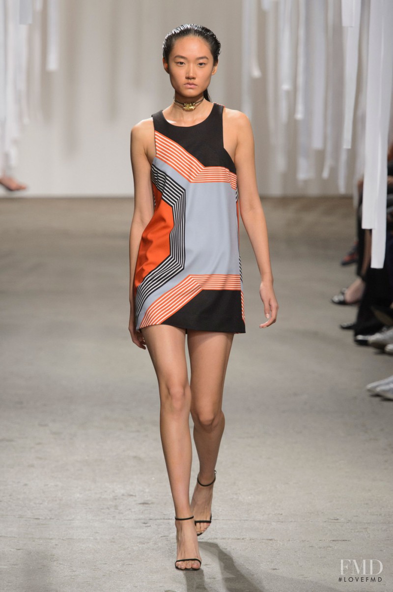 Ashley Foo featured in  the Milly fashion show for Spring/Summer 2016