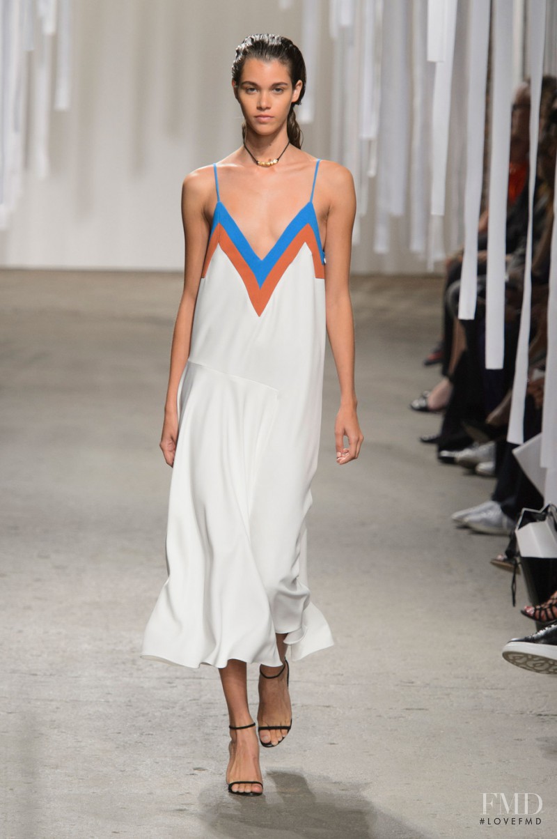Pauline Hoarau featured in  the Milly fashion show for Spring/Summer 2016