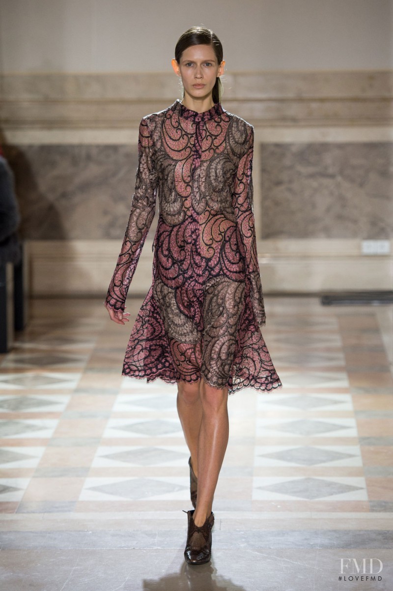 Ella Zadavysvichka featured in  the Sharon Wauchob fashion show for Autumn/Winter 2015