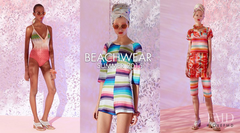 Ola Munik featured in  the Missoni Beachwear lookbook for Spring/Summer 2015