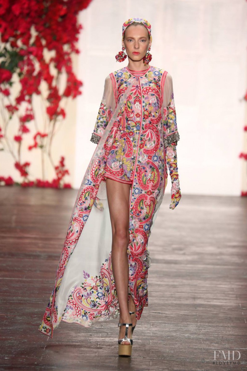 Zlata Semenko featured in  the Naeem Khan fashion show for Spring/Summer 2016