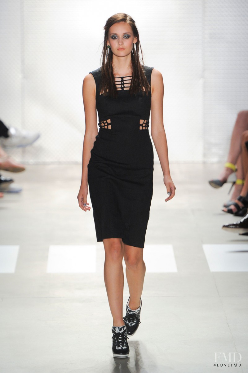 Fred Juneau featured in  the Nicole Miller fashion show for Spring/Summer 2016