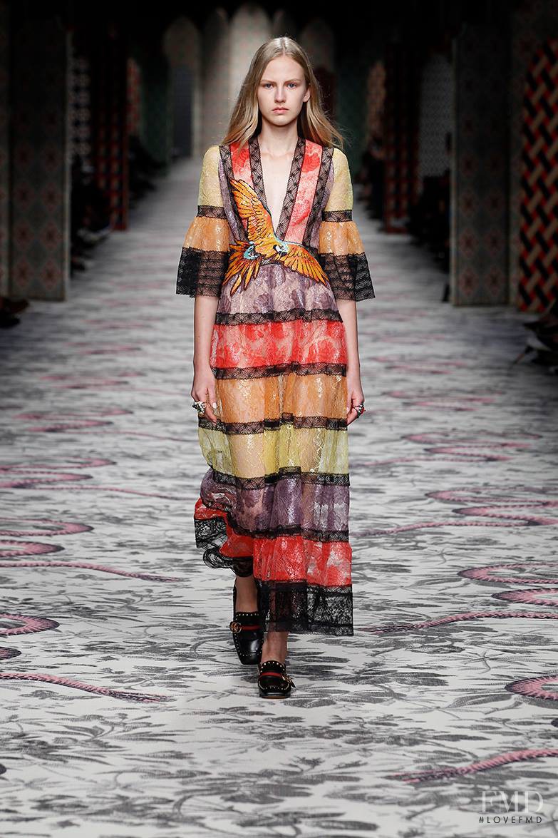 Paula Galecka featured in  the Gucci fashion show for Spring/Summer 2016