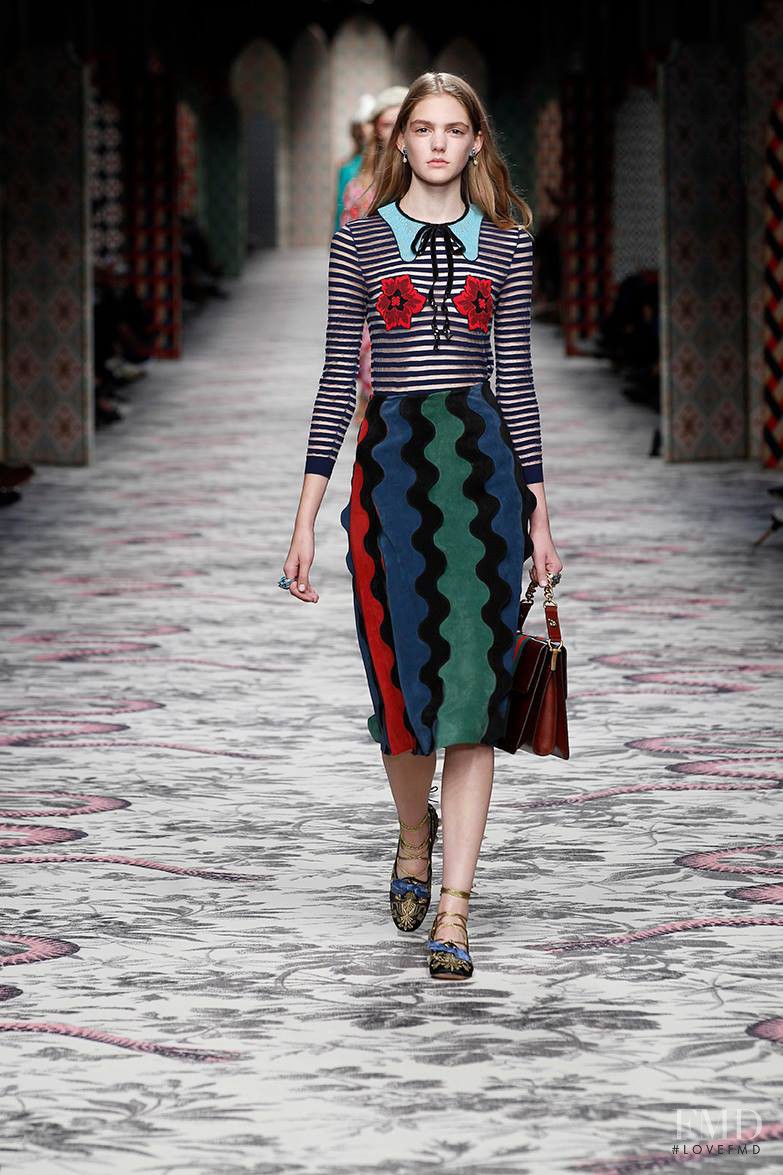 Madison Whittaker featured in  the Gucci fashion show for Spring/Summer 2016