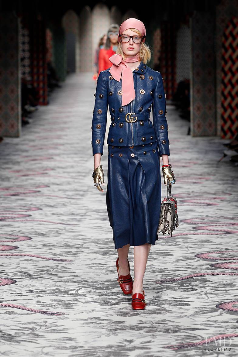 Laura Hagested featured in  the Gucci fashion show for Spring/Summer 2016