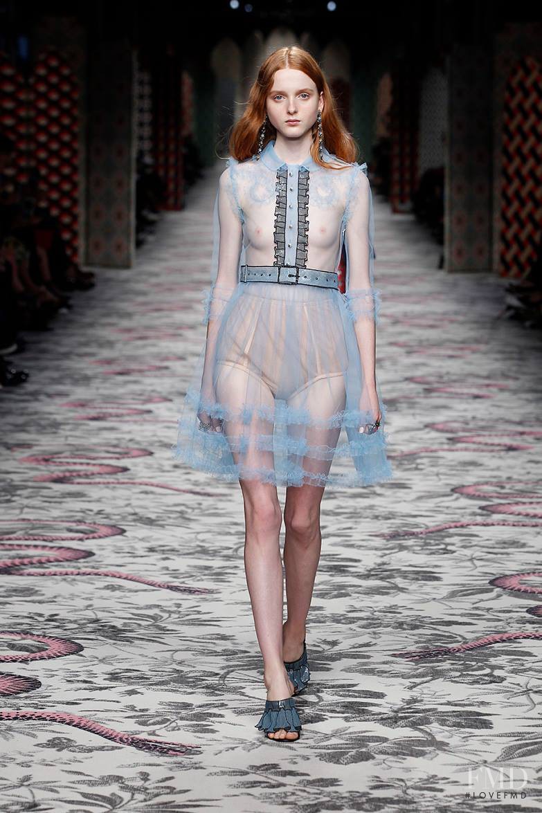 Madison Stubbington featured in  the Gucci fashion show for Spring/Summer 2016