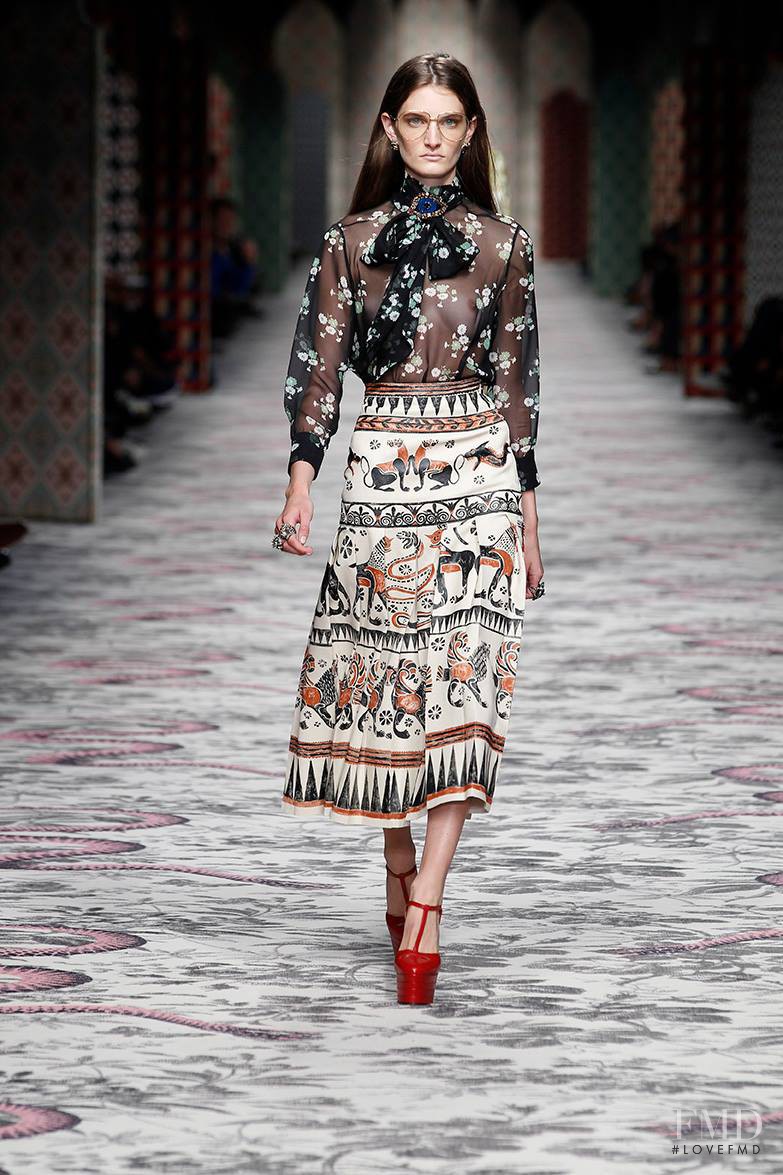 Carly Moore featured in  the Gucci fashion show for Spring/Summer 2016