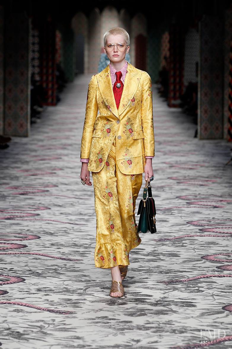 Ruth Bell featured in  the Gucci fashion show for Spring/Summer 2016