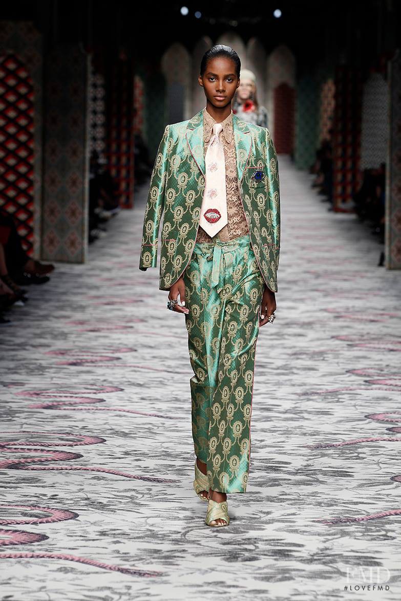 Tami Williams featured in  the Gucci fashion show for Spring/Summer 2016