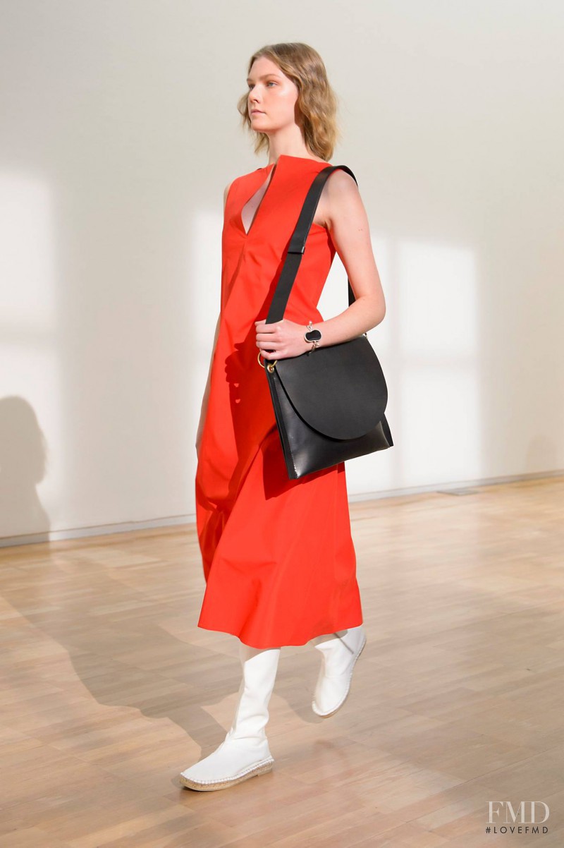 Marland Backus featured in  the Christophe Lemaire fashion show for Spring/Summer 2016