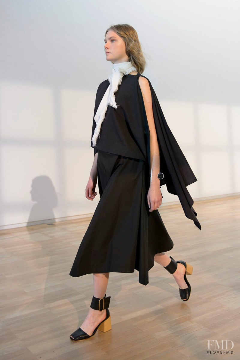 Marland Backus featured in  the Christophe Lemaire fashion show for Spring/Summer 2016