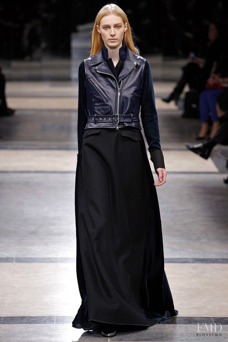 Julia Nobis featured in  the Sacai fashion show for Autumn/Winter 2013