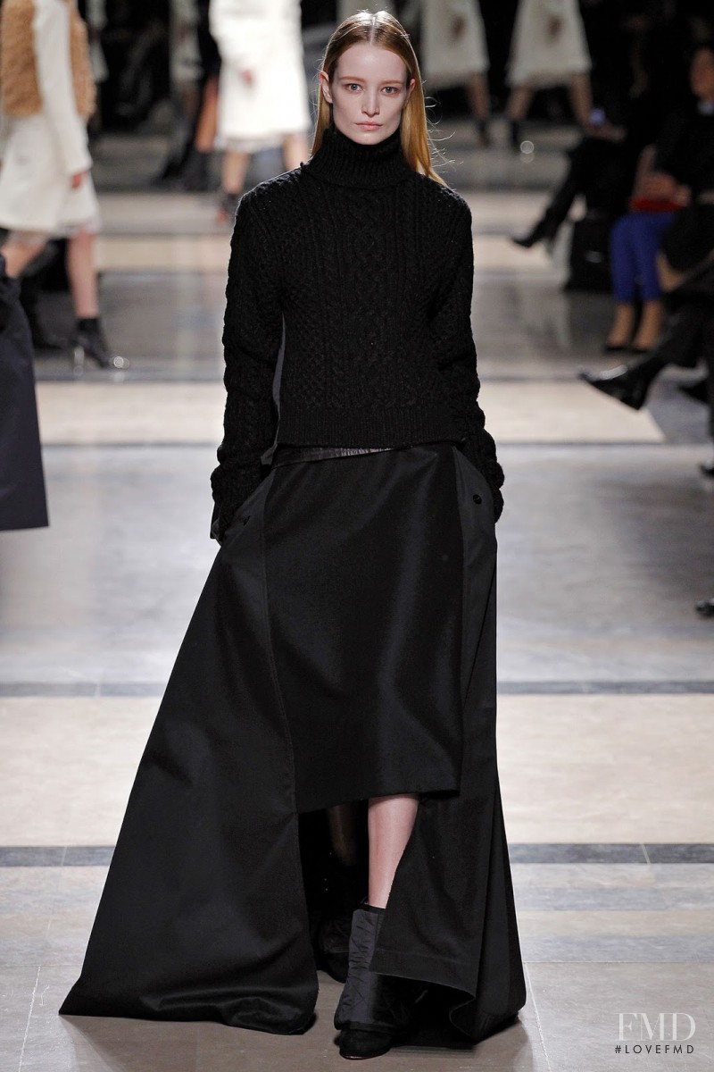 Maud Welzen featured in  the Sacai fashion show for Autumn/Winter 2013