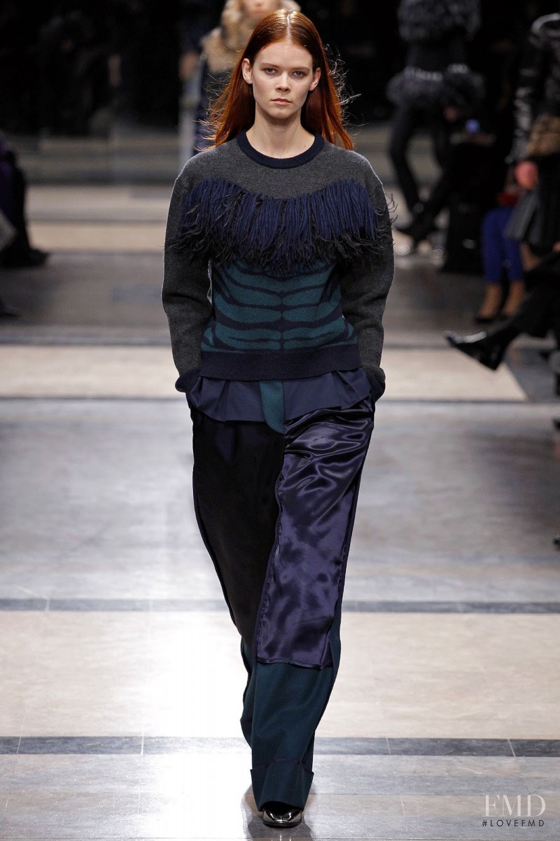 Irina Kravchenko featured in  the Sacai fashion show for Autumn/Winter 2013
