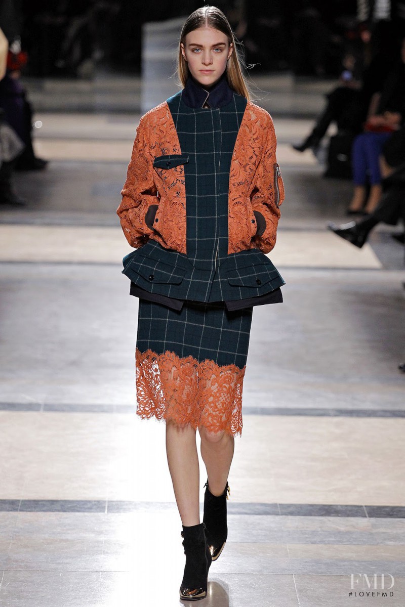 Hedvig Palm featured in  the Sacai fashion show for Autumn/Winter 2013