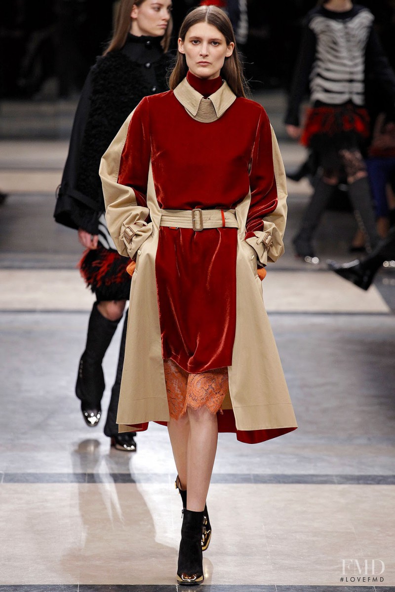 Marie Piovesan featured in  the Sacai fashion show for Autumn/Winter 2013