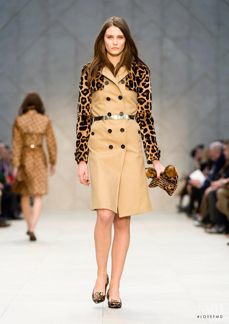 Charlotte Wiggins featured in  the Burberry Prorsum fashion show for Autumn/Winter 2013