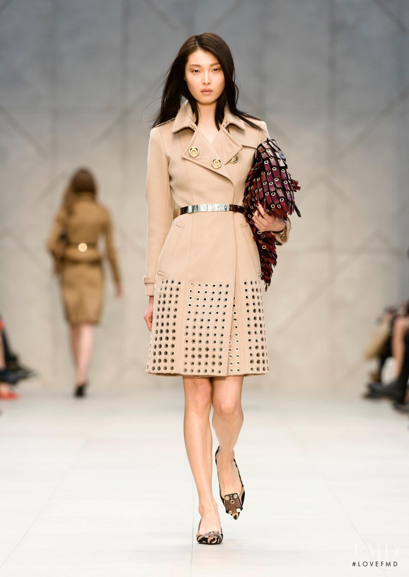 Sung Hee Kim featured in  the Burberry Prorsum fashion show for Autumn/Winter 2013