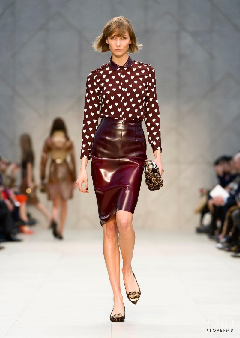 Karlie Kloss featured in  the Burberry Prorsum fashion show for Autumn/Winter 2013