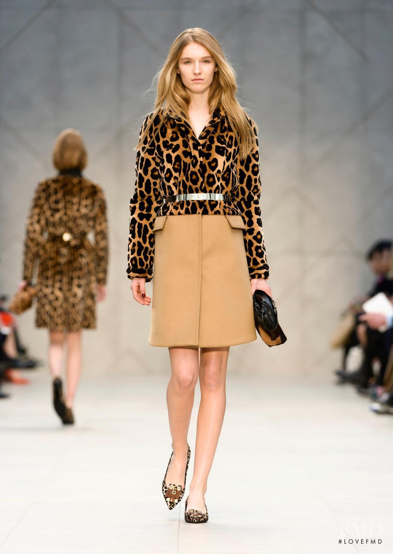 Manuela Frey featured in  the Burberry Prorsum fashion show for Autumn/Winter 2013
