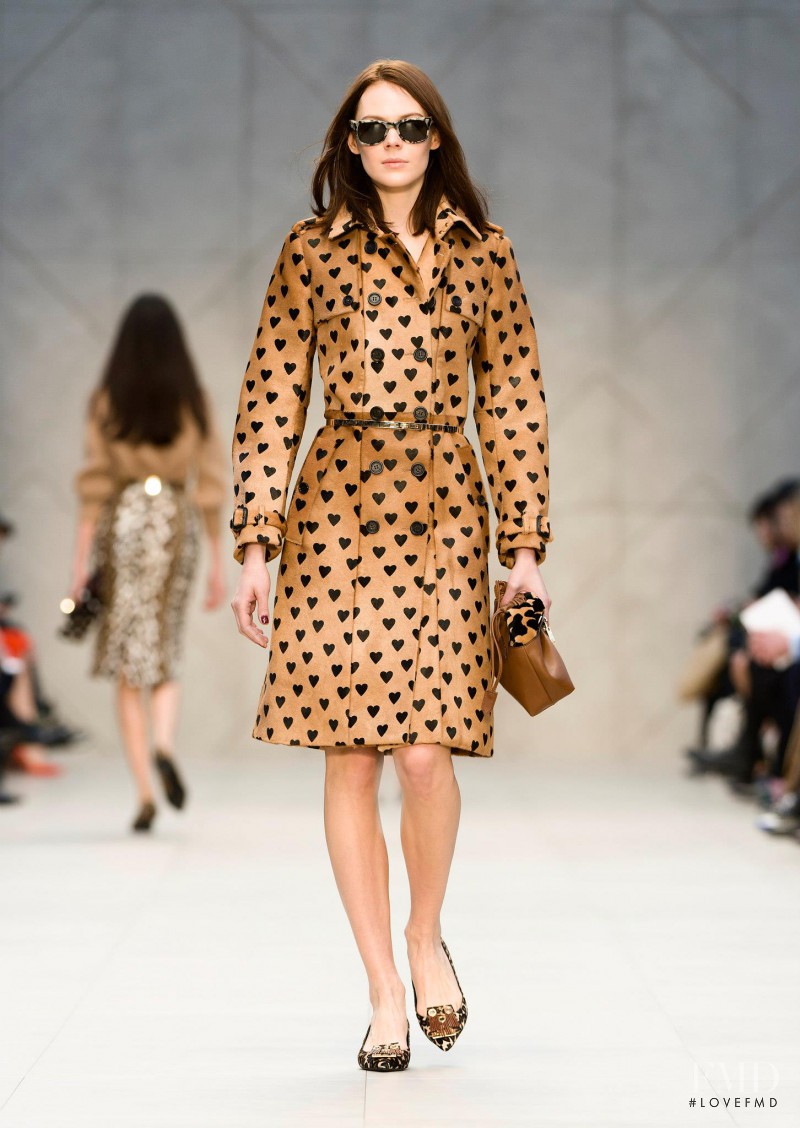 Kinga Rajzak featured in  the Burberry Prorsum fashion show for Autumn/Winter 2013