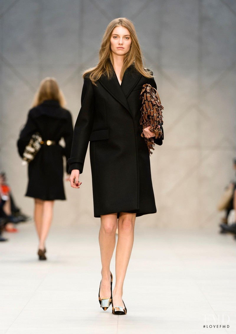 Iris van Berne featured in  the Burberry Prorsum fashion show for Autumn/Winter 2013